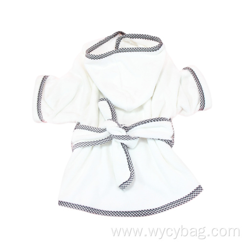 Luxury Soft Cotton Hooded Pet Bathrobe